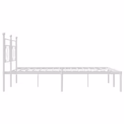 vidaXL Metal Bed Frame Home Bedroom Bed Base Mattress Foundation Bedstead - with headboard, 193 x 203 cm - Additional view 5