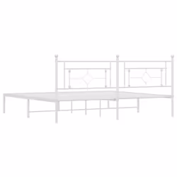 vidaXL Metal Bed Frame Home Bedroom Bed Base Mattress Foundation Bedstead - with headboard, 193 x 203 cm - Additional view 6
