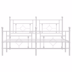 vidaXL Metal Bed Frame Home Bedroom Bed Base Mattress Foundation Bedstead - with headboard & footboard, 160 x 200 cm - Additional view 4