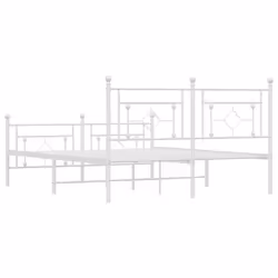 vidaXL Metal Bed Frame Home Bedroom Bed Base Mattress Foundation Bedstead - with headboard & footboard, 160 x 200 cm - Additional view 6