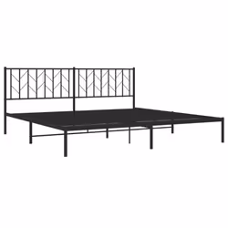 vidaXL Metal Bed Frame with Headboard Black 200x200 cm - Additional view 3