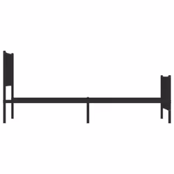 vidaXL Metal Bed Frame with Headboard Mattress Foundation Black 80x200 cm - black, 90 x 190 cm/ with headboard & footboard - Additional view 5