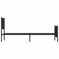 vidaXL Metal Bed Frame with Headboard Mattress Foundation Black 80x200 cm - black, 90 x 200 cm/ with headboard & footboard - Additional view 5