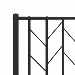 vidaXL Metal Bed Frame with Headboard Mattress Foundation Black 80x200 cm - black, 100 x 200 cm/ with headboard & footboard - Additional view 7