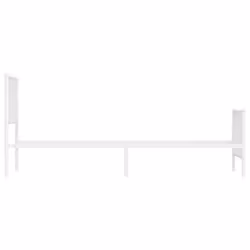 vidaXL Metal Bed Frame with Headboard Mattress Foundation Black 80x200 cm - white, 80 x 200 cm/ with headboard & footboard - Additional view 4