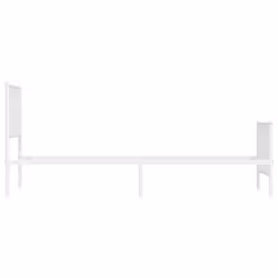 vidaXL Metal Bed Frame with Headboard Mattress Foundation Black 80x200 cm - white, 90 x 200 cm/ with headboard & footboard - Additional view 5
