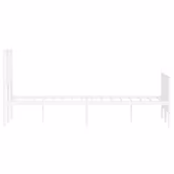 vidaXL Metal Bed Frame with Headboard Mattress Foundation Black 80x200 cm - white, 120 x 200 cm/ with headboard & footboard - Additional view 5