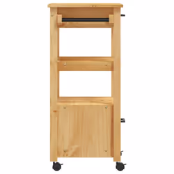 vidaXL Kitchen Trolley Rolling Cart Storage Cart Trolley MONZA Solid Wood Pine - brown - Additional view 5