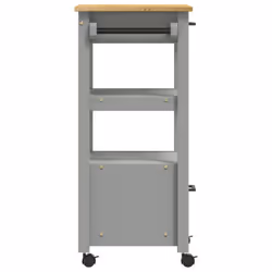vidaXL Kitchen Trolley Rolling Cart Storage Cart Trolley MONZA Solid Wood Pine - grey - Additional view 5