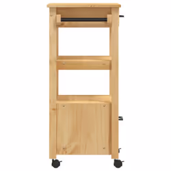 vidaXL Kitchen Trolley Rolling Cart Storage Cart Trolley MONZA Solid Wood Pine - brown - Additional view 5