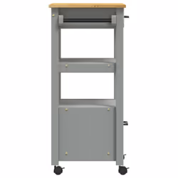 vidaXL Kitchen Trolley Rolling Cart Storage Cart Trolley MONZA Solid Wood Pine - grey - Additional view 5