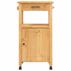 vidaXL Kitchen Trolley Rolling Cart Storage Cart Trolley MONZA Solid Wood Pine - brown - Additional view 4