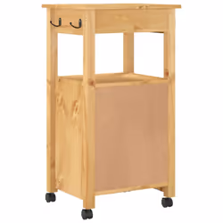vidaXL Kitchen Trolley Rolling Cart Storage Cart Trolley MONZA Solid Wood Pine - brown - Additional view 6