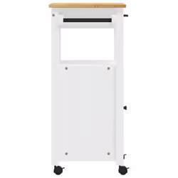 vidaXL Kitchen Trolley Rolling Cart Storage Cart Trolley MONZA Solid Wood Pine - white - Additional view 5