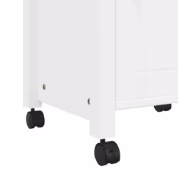 vidaXL Kitchen Trolley Rolling Cart Storage Cart Trolley MONZA Solid Wood Pine - white - Additional view 7