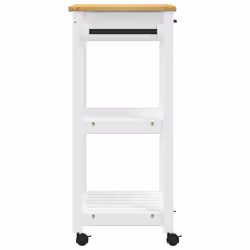 vidaXL Kitchen Trolley Rolling Cart Storage Cart Trolley MONZA Solid Wood Pine - white, 60 x 40 x 90 cm - Additional view 5