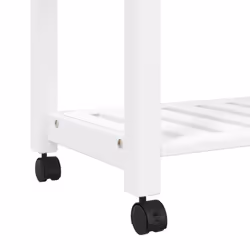 vidaXL Kitchen Trolley Rolling Cart Storage Cart Trolley MONZA Solid Wood Pine - white, 60 x 40 x 90 cm - Additional view 7