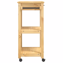 vidaXL Kitchen Trolley Rolling Cart Storage Cart Trolley MONZA Solid Wood Pine - brown, 60 x 40 x 90 cm - Additional view 5