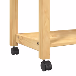 vidaXL Kitchen Trolley Rolling Cart Storage Cart Trolley MONZA Solid Wood Pine - brown, 60 x 40 x 90 cm - Additional view 7