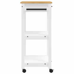 vidaXL Kitchen Trolley Rolling Cart Storage Cart Trolley MONZA Solid Wood Pine - white, 60 x 40 x 90 cm - Additional view 5