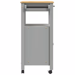 vidaXL Kitchen Trolley Rolling Cart Storage Cart Trolley MONZA Solid Wood Pine - grey, 60 x 40 x 90 cm - Additional view 5