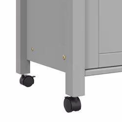 vidaXL Kitchen Trolley Rolling Cart Storage Cart Trolley MONZA Solid Wood Pine - grey, 60 x 40 x 90 cm - Additional view 7