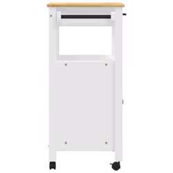 vidaXL Kitchen Trolley Rolling Cart Storage Cart Trolley MONZA Solid Wood Pine - white, 60 x 40 x 90 cm - Additional view 5