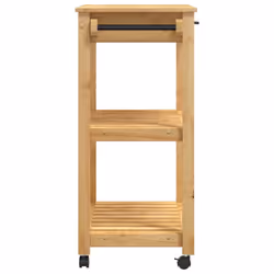 vidaXL Kitchen Trolley Rolling Cart Storage Cart Trolley MONZA Solid Wood Pine - brown, 84 x 40 x 90 cm - Additional view 5
