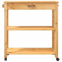 vidaXL Kitchen Trolley Rolling Cart Storage Cart Trolley MONZA Solid Wood Pine - brown, 84 x 40 x 90 cm - Additional view 4