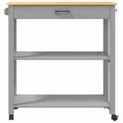vidaXL Kitchen Trolley Rolling Cart Storage Cart Trolley MONZA Solid Wood Pine - grey, 84 x 40 x 90 cm - Additional view 4