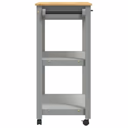 vidaXL Kitchen Trolley Rolling Cart Storage Cart Trolley MONZA Solid Wood Pine - grey, 84 x 40 x 90 cm - Additional view 5