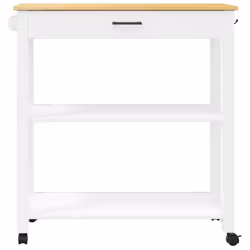 vidaXL Kitchen Trolley Rolling Cart Storage Cart Trolley MONZA Solid Wood Pine - white, 84 x 40 x 90 cm - Additional view 4