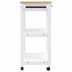 vidaXL Kitchen Trolley Rolling Cart Storage Cart Trolley MONZA Solid Wood Pine - white, 84 x 40 x 90 cm - Additional view 5
