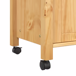 vidaXL Kitchen Trolley Rolling Cart Storage Cart Trolley MONZA Solid Wood Pine - brown, 84 x 40 x 90 cm - Additional view 7
