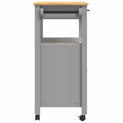 vidaXL Kitchen Trolley Rolling Cart Storage Cart Trolley MONZA Solid Wood Pine - grey, 84 x 40 x 90 cm - Additional view 5