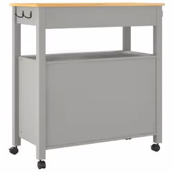 vidaXL Kitchen Trolley Rolling Cart Storage Cart Trolley MONZA Solid Wood Pine - grey, 84 x 40 x 90 cm - Additional view 6