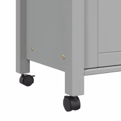 vidaXL Kitchen Trolley Rolling Cart Storage Cart Trolley MONZA Solid Wood Pine - grey, 84 x 40 x 90 cm - Additional view 7