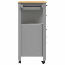 vidaXL Kitchen Trolley Rolling Cart Storage Cart Trolley MONZA Solid Wood Pine - grey - Additional view 5