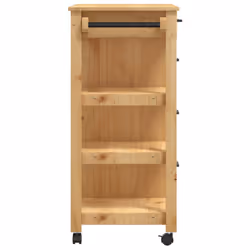 vidaXL Kitchen Trolley Rolling Cart Storage Cart Trolley MONZA Solid Wood Pine - brown - Additional view 5