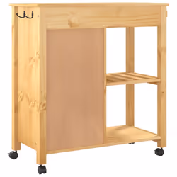 vidaXL Kitchen Trolley Rolling Cart Storage Cart Trolley MONZA Solid Wood Pine - brown - Additional view 6