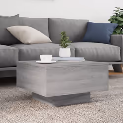 vidaXL Coffee Table Hallway Accent Side Table Sofa End Table Engineered Wood - grey sonoma, 55 x 55 x 31 cm - Additional view 2
