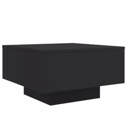 vidaXL Coffee Table with LED Lights Hallway Tea Side End Table Sofa Table - black, 55 x 55 x 31 cm