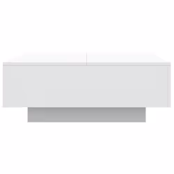 vidaXL Coffee Table Hallway Accent Side Table Sofa End Table Engineered Wood - white, 80 x 80 x 31 cm - Additional view 4