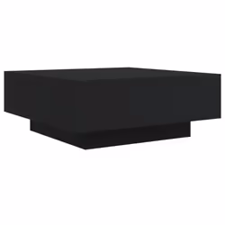 vidaXL Coffee Table with LED Lights Hallway Tea Side End Table Sofa Table - black, 80 x 80 x 31 cm