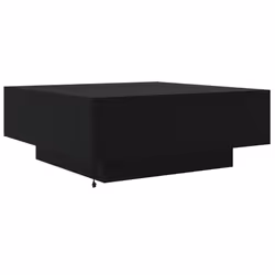 vidaXL Coffee Table with LED Lights Hallway Tea Side End Table Sofa Table - black, 80 x 80 x 31 cm - Additional view 8