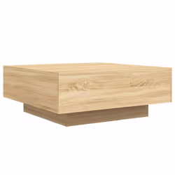 vidaXL Coffee Table with LED Lights Hallway Tea Side End Table Sofa Table - sonoma oak, 80 x 80 x 31 cm - Additional view 2