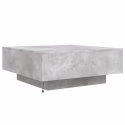 vidaXL Coffee Table with LED Lights Hallway Tea Side End Table Sofa Table - concrete grey, 80 x 80 x 31 cm - Additional view 8