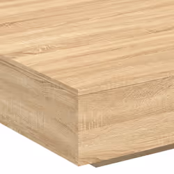 vidaXL Coffee Table Hallway Accent Side Table Sofa End Table Engineered Wood - sonoma oak, 100 x 100 x 31 cm - Additional view 7