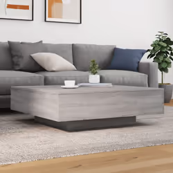 vidaXL Coffee Table Hallway Accent Side Table Sofa End Table Engineered Wood - grey sonoma, 100 x 100 x 31 cm - Additional view 2