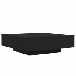 vidaXL Coffee Table with LED Lights Hallway Tea Side End Table Sofa Table - black, 100 x 100 x 31 cm